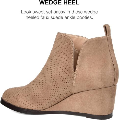 أحذية Journee Collection النسائية Mylee Pull On Wedge - رمادي داكن - 7.5 in Saudi Arabia