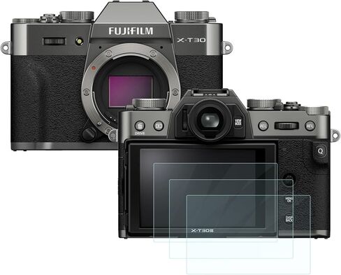 واقي شاشة Fujifilm X-T30 III [عبوة من 3 قطع] طبقة من الزجاج المقوى عالي الدقة [مضاد لبصمات الأصابع] [مضاد للخدش] [خالٍ من الفقاعات] [صديق للحافظة] متوافق مع كاميرا Fujifilm X-T30 III بدون مرآة in Kuwait