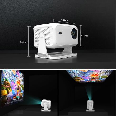 Projector with WiFi and Bluetooth, Auto Focus 4K Portable Smart Projector Support iOS/Android/Laptop, 800 ANSI Video Projectors for Outdoor Indoor Movies in Saudi Arabia