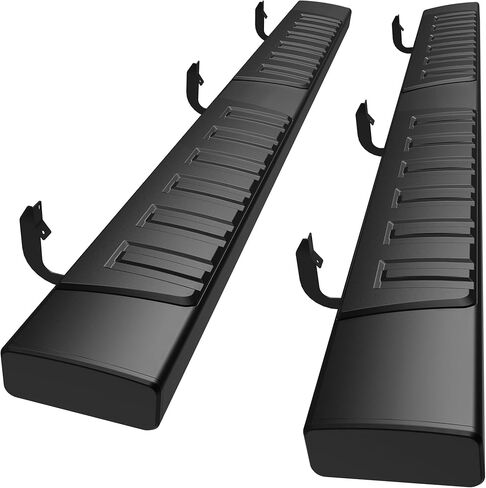 لوحات تشغيل وخطوات مقاس 6.5 بوصة متوافقة مع 2004-2024 Nissan Titan و2016-2024 Titan XD Crew Cab (4 أبواب كاملة الحجم)، زوج من الخطوات الجانبية لكابينة Nissan Crew، وقضبان الخطوات in Kuwait