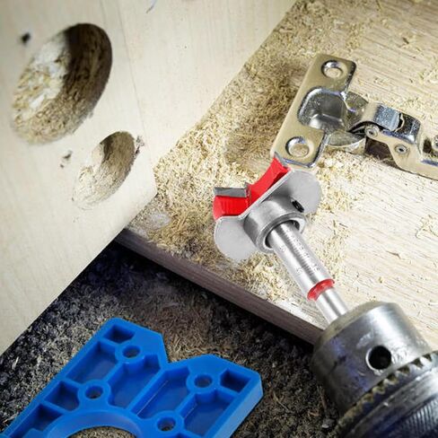 Wolfride 35mm Concealed Hinge Jig Kit - Cabinet Door Hinge Drill Guide with Forstner Bit & Hole Cutter for Woodworking in Saudi Arabia