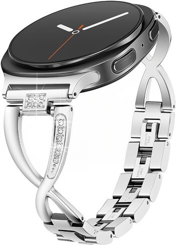 أشرطة بلينغ الأنيقة متوافقة مع Samsung Galaxy Watch 8 40mm/44mm Watch8 Classic 46mm Women Men Stainly Steeldbands in Saudi Arabia