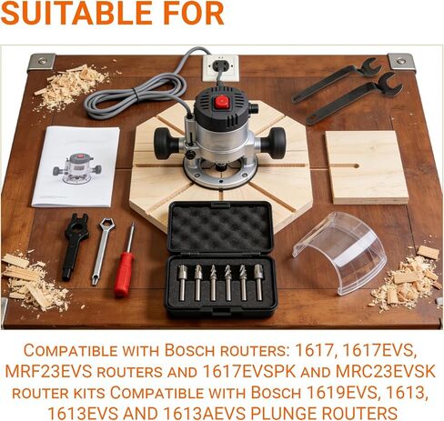 مفاتيح إزاحة RA1152 لتحويل لقمة التوجيه تتضمن مفتاح ربط 24 مم يناسب أجهزة التوجيه Bosch 1617EVS، 16171619EVS، 1613، MRF23EVS in Kuwait