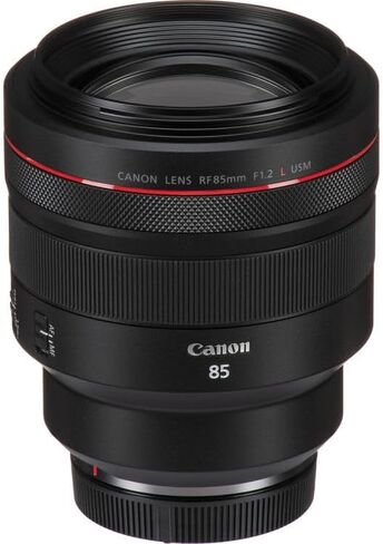 عدسة كانون RF 85 ملم f/1.2L USM | صورة شخصية احترافية من سلسلة L-Series مع فتحة عدسة f/1.2 فائقة السرعة وبصريات متقدمة وتركيز بؤري تلقائي USM سريع | للصور الشخصية والصور منخفضة الإضاءة (3447C002) + بطاقة سعة 64 جيجابايت + حقيبة كاميرا in Kuwait