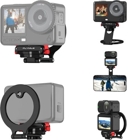 قاعدة حامل مغناطيسية BRDRC Action 6، محول سريع الإصدار من سبائك الألومنيوم لـ DJI Osmo Nano، لحامل طاولة تثبيت على سطح المكتب MagSafe iPhone مع ملحقات حامل ثلاثي القوائم بفتحة لولبية 360 درجة و1/4 بوصة in Saudi Arabia