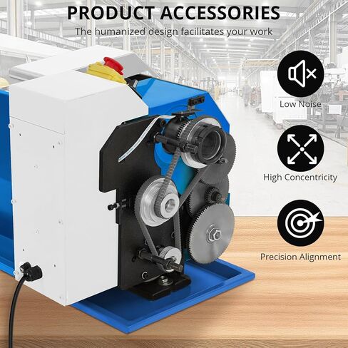 ماكينة خراطة معدنية - ماكينة تشغيل المعادن - ماكينة تشغيل المعادن 750 وات مخرطة معدنية صغيرة مقاس 8 بوصة × 30 بوصة مع ظرف 5 فك ثلاثي الفك مع صندوق أدوات in Kuwait