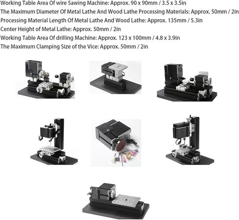 6 in 1 Mini Lathe All Metal Combining Machine Tool TZ6000M High Power 60W in Saudi Arabia
