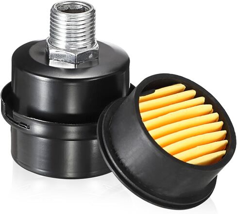 OwnMy 2 Set Air Compressor Silencer Filter, 1/2" Thread Air Compressor Silencer Intake Filter Replacement Parts, 20mm Metal Sound Muffler Noise Muffler Filters Kit for Oil-Less Air-Compressor in Saudi Arabia