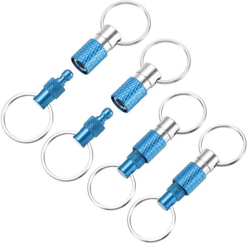 Meccanixity Quick Release keychain سلسلة مفاتيح قابلة للانفصال الربيع المنسدلة ذات حامل حلقة المفتاح دوار انقسام مع حلقات مزدوجة in Saudi Arabia