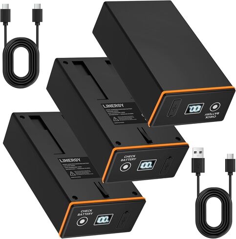 3-Pack Replacement Battery Pack for Moultrie Edge Cellular Trail Camera - 20W Fast Charging - 6000mAh Rechargeable Battery for Moultrie Edge, Edge Pro, Edge 2, Edge 2 Pro, Edge 3 in Kuwait