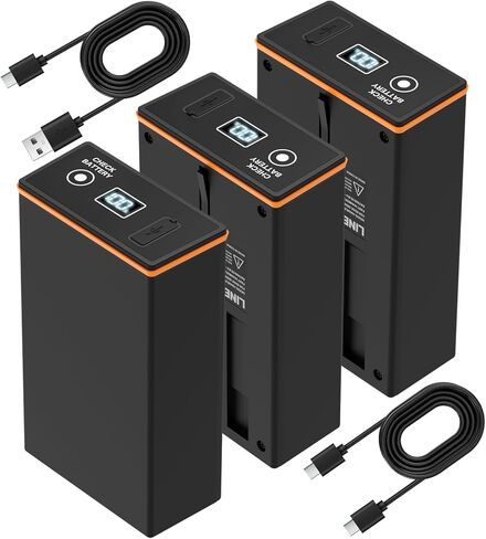 3-Pack Replacement Battery Pack for Moultrie Edge Cellular Trail Camera - 20W Fast Charging - 6000mAh Rechargeable Battery for Moultrie Edge, Edge Pro, Edge 2, Edge 2 Pro, Edge 3 in Kuwait