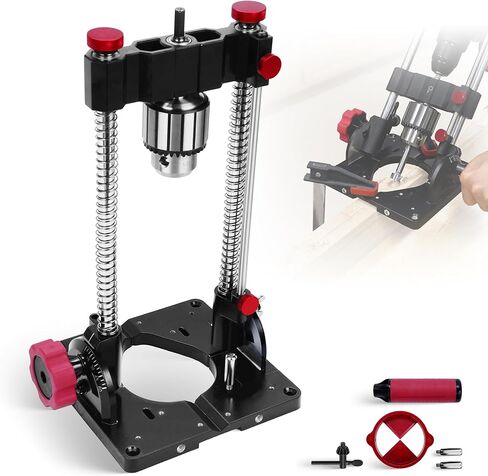 دليل الحفر المحمول ومحول ضغط الحفر، دليل زاوية قابل للتعديل من 0 إلى 60 درجة، هيكل عالي التحمل مع ظرف 1/2 بوصة للمثقاب اليدوي in Kuwait