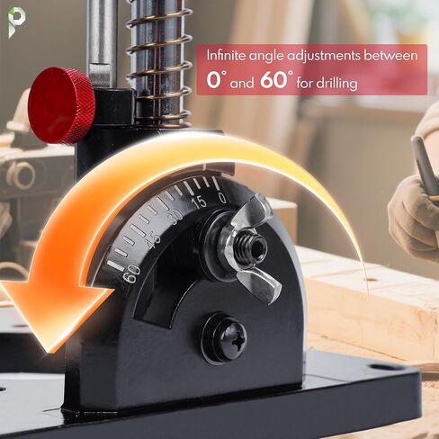 دليل الحفر المحمول ومحول ضغط الحفر، دليل زاوية قابل للتعديل من 0 إلى 60 درجة، هيكل عالي التحمل مع ظرف 1/2 بوصة للمثقاب اليدوي in Kuwait