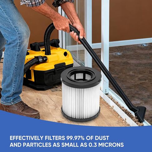 2 حزمة مرشح بديل DCV5801H متوافق مع DEWALT DCV580H، DCV581H 20V MAX مكنسة جافة ورطبة، مع 4 مرشحات الأكمام الرغوية وفرشاة واحدة، قابلة للغسل وقابلة لإعادة الاستخدام in Kuwait