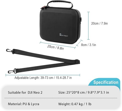 Skyreat Neo 2 Case, Portable PU Leather Small Shoulder Bag for DJI Neo 2 Drone and Batteries Accessories in Kuwait
