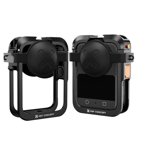 قفص كاميرا معدني مطور من K&F CONCEPT متوافق مع ملحقات DJI Osmo 360، حافظة واقية من الألومنيوم | مع غطاء عدسة سيليكون | إطار توسيع مع 2 حامل حذاء بارد | اتصال شحن مدمج in Kuwait