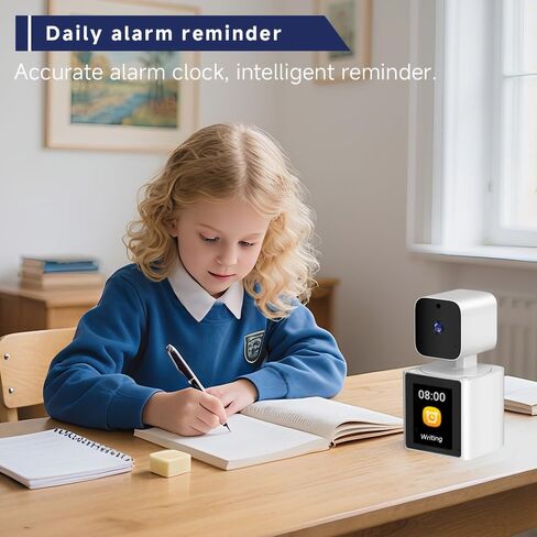 كاميرا مراقبة منزلية للفيديو باتجاهين في الداخل، كاميرا للحيوانات الأليفة بدقة 1080 بكسل، كاميرا فيديو للأطفال، شاشة للأطفال/كبار السن/المربية/الحيوانات الأليفة/الكلب مع تطبيق الهاتف، زاوية إمالة 360 درجة، رؤية ليلية in Kuwait