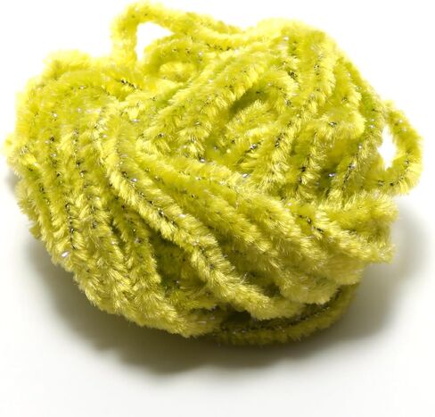 Hareline Wooly Bugger Tinsel Core UV Rayon Chenille #127 FL Chartreuse in Kuwait