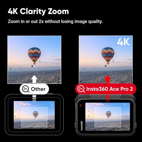 Insta360 Ace Pro 2 POV Power Bundle بطارية مزدوجة - كاميرا حركة مقاومة للماء بدقة 8K تم تصميمها بالتعاون مع Leica، مستشعر 1/1.3 بوصة، شريحة AI مزدوجة، إضاءة منخفضة رائدة، صوت فائق، شاشة قلاب وتحرير AI in Saudi Arabia