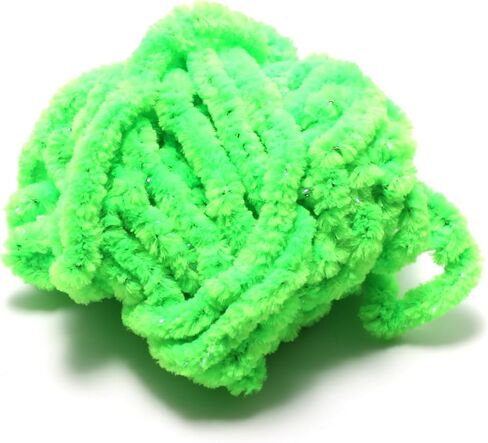 Hareline Wooly Bugger Tinsel Core UV Rayon Chenille #127 FL Chartreuse in Saudi Arabia
