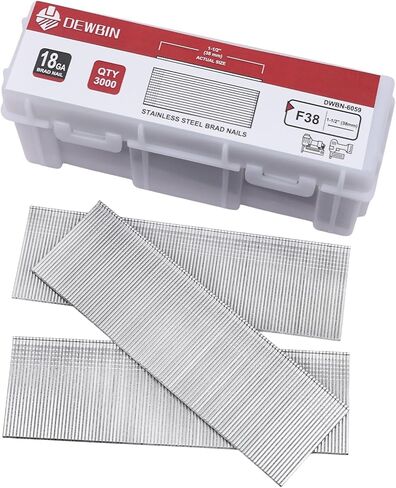 18 Gauge Stainless Steel Brad Nails, 3000 Counts 1-1/4-Inch 18GA Brad Nails, Nail Gun Nails for Pneumatic, Electric Brad Nailer Gun in Kuwait