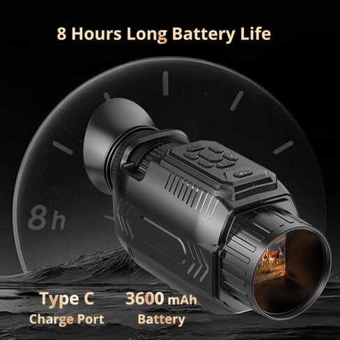 Yoidesu Night Vision Monocular، 4K 64MP Digital Infrared Monocular Telescope، 28X Digital Zoom HD تلسكوب عالي الطاقة للحياة البرية ومشاهدة الطيور أثناء السفر والتخييم in Kuwait