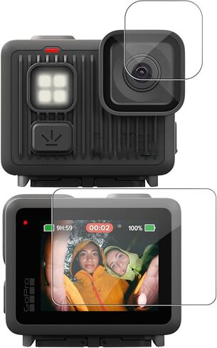 واقي شاشة لـ GoPro LIT HERO - طبقة من الزجاج المقوى للعرض، صلابة 9H، مضاد للخدش، وضوح عالي الدقة، خالي من الفقاعات، مقاوم لبصمات الأصابع in Kuwait
