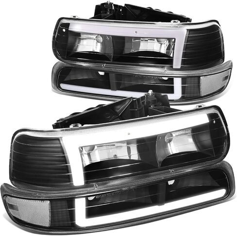 DNA Motoring Pair H6054 7x6 5x7 المصابيح الأمامية LED HI/Low Low Light Light Light متوافق مع S10 Blazer Express Savana Wrangler Cherokee Truck Van Sedans ، Black ، HL-LED-7X6-BK in Saudi Arabia