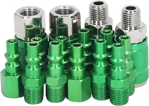 ARO Aluminum Air Coupler Quick Connector 1/4in NPT Green Anodized 300 PSI 4 Couplers 10 Plugs for Air Hoses in Saudi Arabia