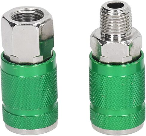 ARO Aluminum Air Coupler Quick Connector 1/4in NPT Green Anodized 300 PSI 4 Couplers 10 Plugs for Air Hoses in Saudi Arabia