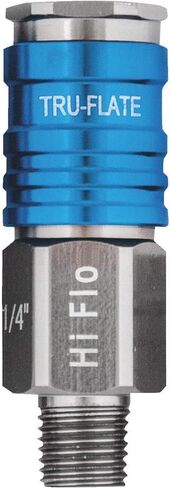 Tru-Flate 13-924 1/4" HI FLO Design x 1/4" MNPT Aluminum Coupler - (Pack of 10) in Saudi Arabia