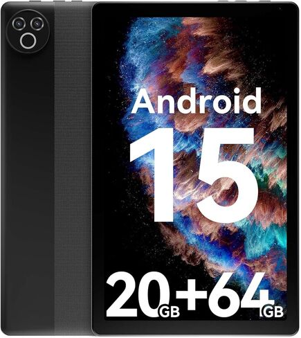Tablet 10 Inch Android 15 OS GMS Tablets PC 1.8 GHz 5-Core 20 (3+17) GB RAM 64 GB ROM 1 TB قابلة للتوسيع 1280 × 800 HD IPS شاشة اللمس 5000 MAH WIFI 6 Bluetooth 5.4 Dual Camera 2025 (Black) in Kuwait