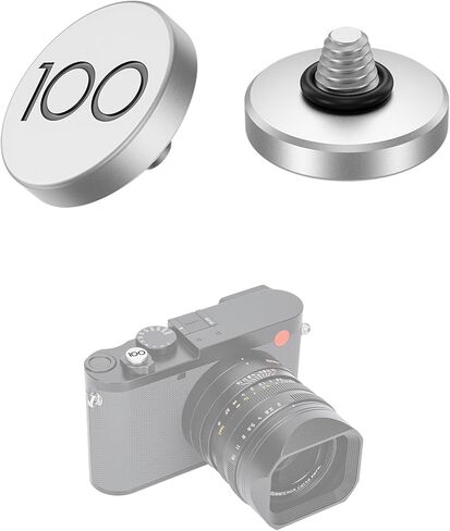 JJC Camera Shutter Button with Hot Shoe Cover Cap (Gold) for Leica Q3 Q3 43 Q2 Digital Cameras in Saudi Arabia