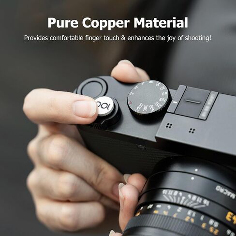JJC Camera Shutter Button with Hot Shoe Cover Cap (Black) for Leica Q3 Q3 43 Q2 Digital Cameras in Saudi Arabia