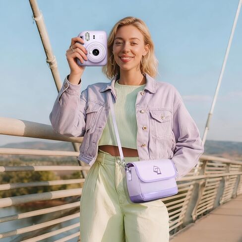 حقيبة كاميرا صغيرة Fintie + كتاب ألبوم صور 52 جيبًا لأفلام مقاس 2x3 بوصة متوافقة مع Fujifilm Instax Mini 12/11/41/40/EVO/99/SE in Saudi Arabia