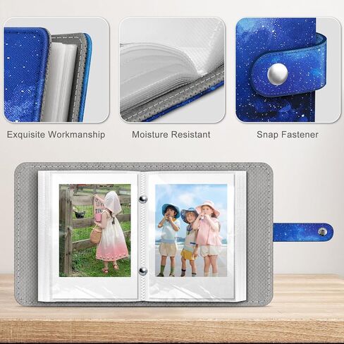 حقيبة كاميرا صغيرة Fintie + كتاب ألبوم صور 52 جيبًا لأفلام مقاس 2x3 بوصة متوافقة مع Fujifilm Instax Mini 12/11/41/40/EVO/99/SE in Saudi Arabia