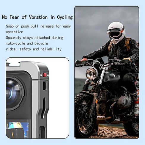 Metal Cage for Insta360 X5, Case for Insta 360 Accessories, Aluminum Alloy Camera Cage for Insta360x5 with Quick Release Safety Lock, Frame with Silicone Lens Cover Guard Cap in Saudi Arabia