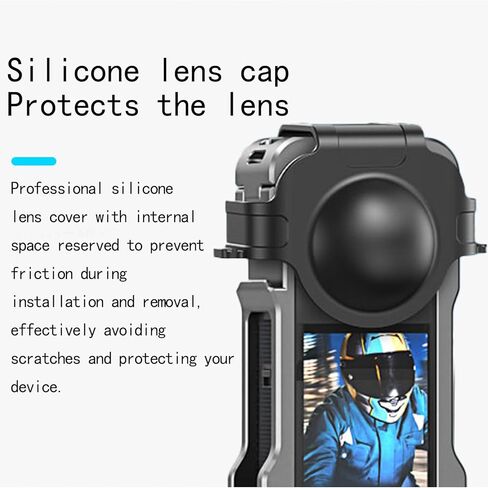 Metal Cage for Insta360 X5, Case for Insta 360 Accessories, Aluminum Alloy Camera Cage for Insta360x5 with Quick Release Safety Lock, Frame with Silicone Lens Cover Guard Cap in Saudi Arabia