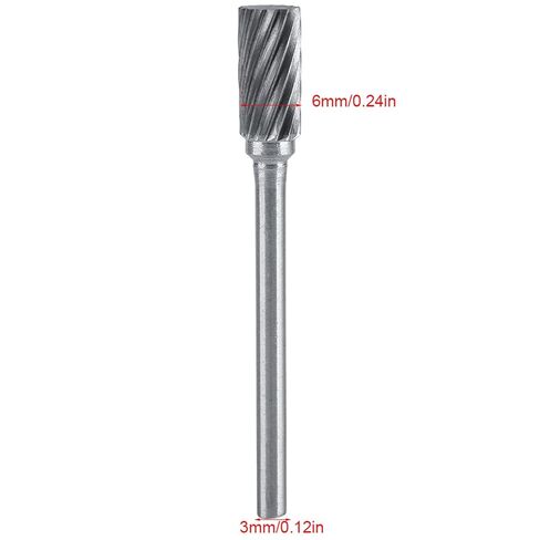 10pcs Tungsten Carbide Steel Rotary Files Burr Set 3mm Shank 6mm Cutting Head Diameter (Single temperature) in Saudi Arabia