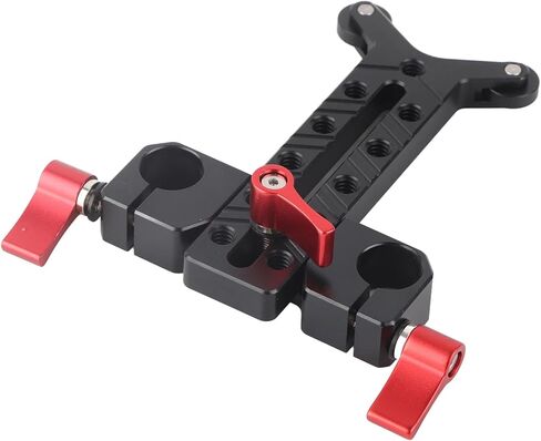 Tbest Long Lens Support Height Adjustable Aluminum Alloy Bracket for Camera Rail with 15mm Rod Hole Sturdy Lightweight Compatible Most Telephoto Lenses Under 2kg in Saudi Arabia