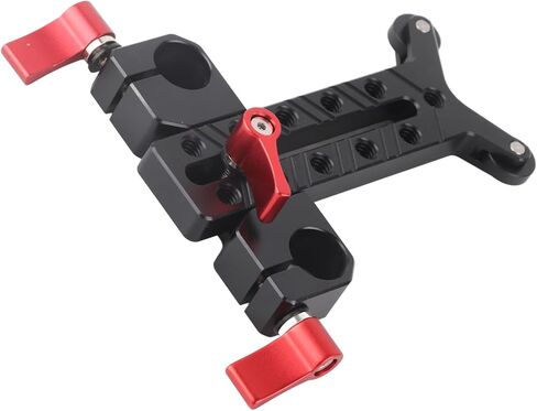Tbest Long Lens Support Height Adjustable Aluminum Alloy Bracket for Camera Rail with 15mm Rod Hole Sturdy Lightweight Compatible Most Telephoto Lenses Under 2kg in Saudi Arabia
