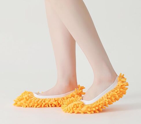 Winterlace Mop Slippers 20 Pcs (10 Pairs) Microfiber Chenille House Floor Dusting Cleaning Socks Shoe Cover Bulk Pack in Saudi Arabia