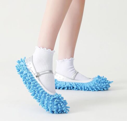 Winterlace Mop Slippers 20 Pcs (10 Pairs) Microfiber Chenille House Floor Dusting Cleaning Socks Shoe Cover Bulk Pack in Saudi Arabia