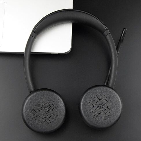 SOULWIT Earpads Replacement + Microphone Pop Filter for Yealink BH70/WH64 Headset, Ear Pads Cushions with Soft Protein Leather, High-Density Memory Foam - Black in Saudi Arabia