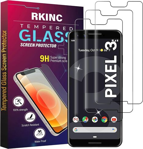 حامي شاشة RKINC [2 عبوة] لـ Google Pixel 7 Pro ، حامي الشاشة الزجاجية المقسّرات الدعم ثلاثي الأبعاد [التغطية الكاملة] [Lifetimewarranty] [مضاد للخلع] [مضاد للفرقة] [خالية من الفقاعات] in Saudi Arabia