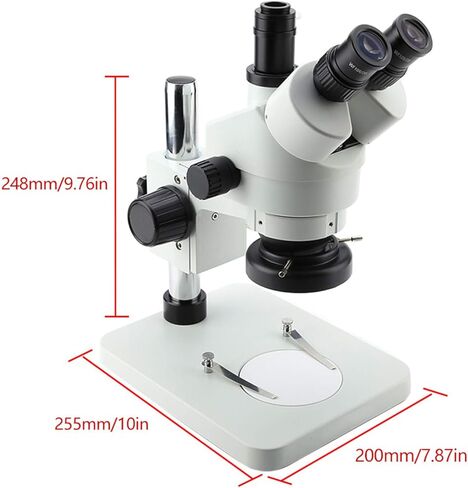 ZJchao Trinocular Stereo Zoom Microscope Optical System Wide Magnification Range 3.5x90x Clear Imaging 360 Rotatable Head for Electronics Jewelry Archaeology Aluminum Alloy 6300g (US Plug 110V) in Saudi Arabia