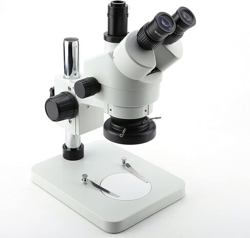 ZJchao Trinocular Stereo Zoom Microscope Optical System Wide Magnification Range 3.5x90x Clear Imaging 360 Rotatable Head for Electronics Jewelry Archaeology Aluminum Alloy 6300g (US Plug 110V) in Saudi Arabia