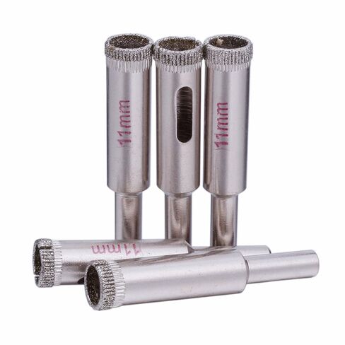 JINGLING 11mm ثقب البلاط المنشار الماس لقم الثقب أدوات البناء للحجر الزجاجي حزمة من 5 قطع in Kuwait