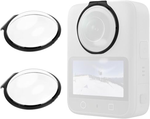 قطعتان من واقيات العدسات لكاميرا DJI Osmo 360، أغطية غطاء حماية للعدسات الأمامية والخلفية سهلة التركيب متوافقة مع ملحقات DJI Osmo 360 in Saudi Arabia