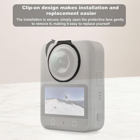 قطعتان من واقيات العدسات لكاميرا DJI Osmo 360، أغطية غطاء حماية للعدسات الأمامية والخلفية سهلة التركيب متوافقة مع ملحقات DJI Osmo 360 in Saudi Arabia